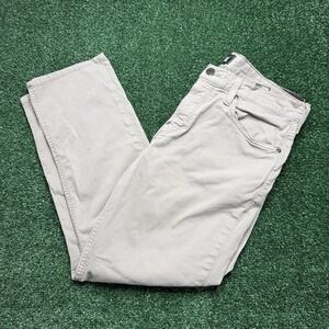 Paige Federal Jeans Mens Slim Straight Stretch Denim Pants Khaki 34x27